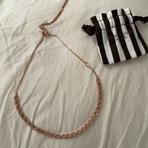 Henri Bendel rose gold rhinestone choker